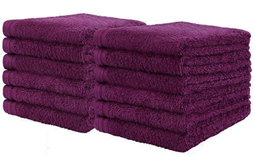 Weidemans Premium Pure Cotton Fluffy Hand Towels 13” X 13” | Plum Towels | Set Of 6 Ultra Soft And Highly Absorbent Bath Towel Sets For Bathroom, Gym, Hotel, Spa | Machine Washable Face Towel #TOP5