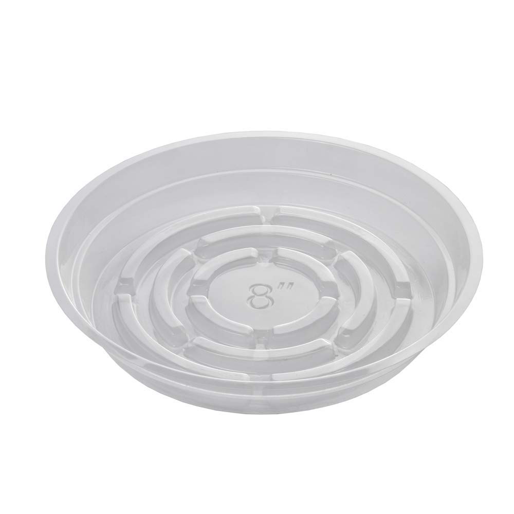 jecengsClear Plant Flower Pot Base Saucers for Indoor Outdoor Plants 8inch (12, 8)