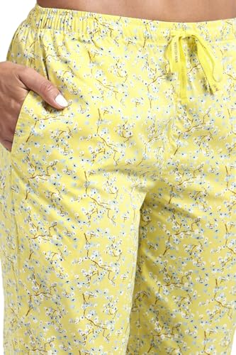 Image of Van Heusen Women's Printed Lounge Pants | Drawstrings & Side Pockets | Ultra Soft Fabric | Relaxed Fit | At home pyjamas | Everyday Comfort | Printed | Style 55306 | Available in Pack of 1 & 2