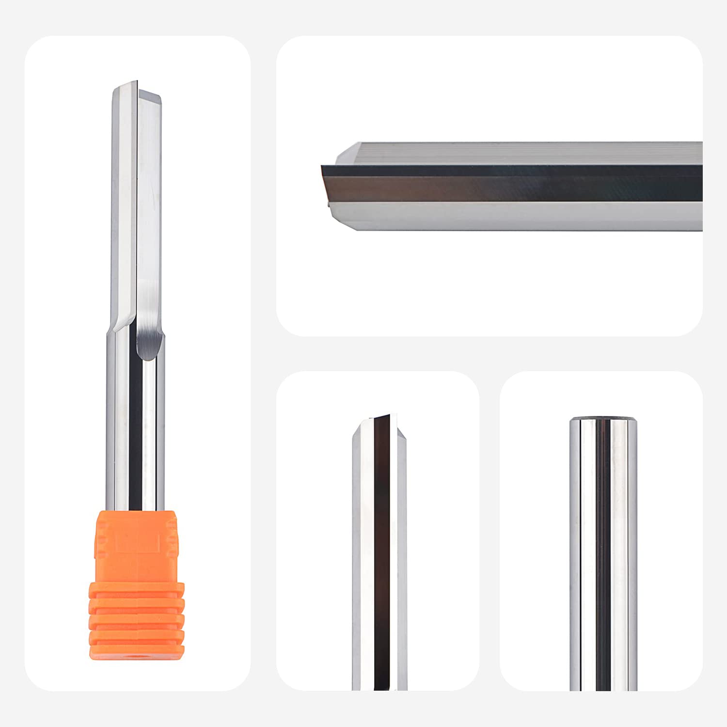 SpeTool 2 Flöten Gerade Fräser 8 mm Schaft x 32 mm Schnittlänge VHM Schaftfräser CNC Fräser für Holz MDF Acryl