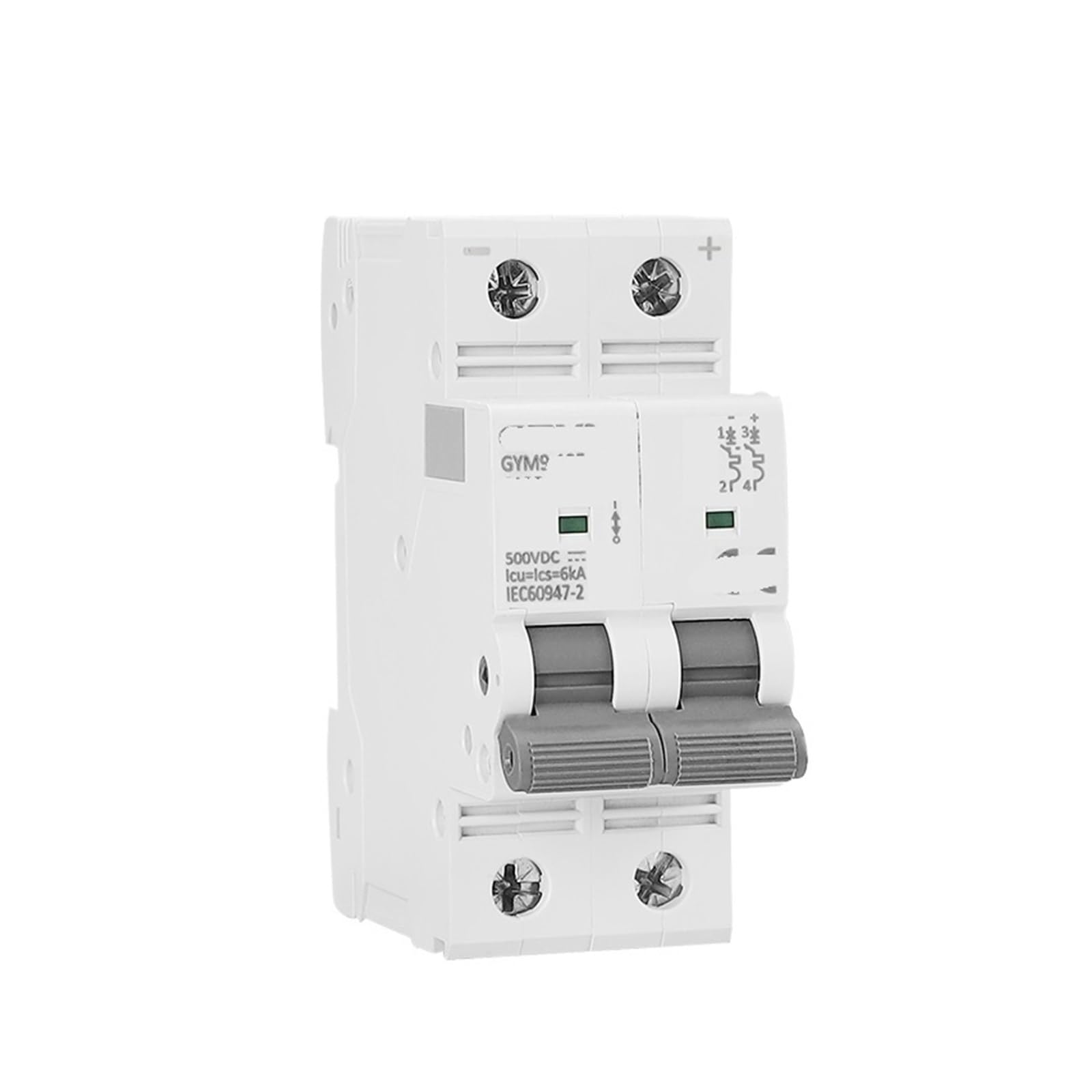 Disjoncteur 2P 125A DC 500V protection solaire photovoltaïque GYM9