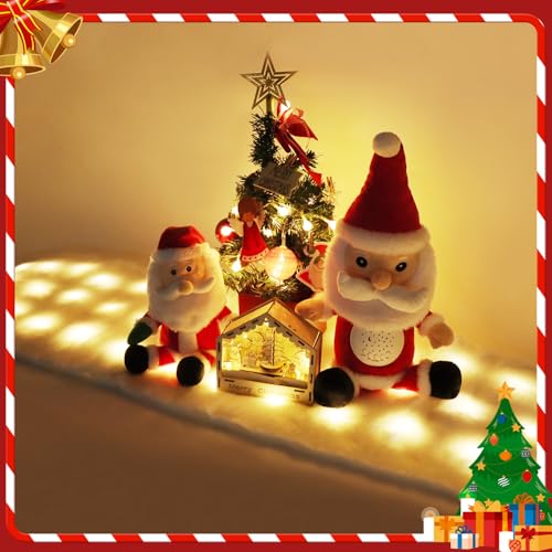 Bindokun Weihnachten Schneedecke Deko mit Warmes LED-Licht,150CM*40CM Kunstschnee Matte Künstliche Schneematte Decorations for Weihnachtsbaum,Flauschige Schneebaumwollfaser