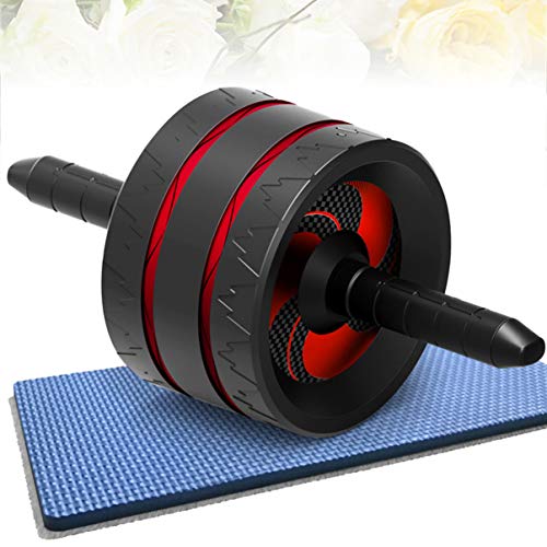 Rolo de treinamento abdominal com tapete de joelho antiderrapante para abdômen, rolo de treinamento