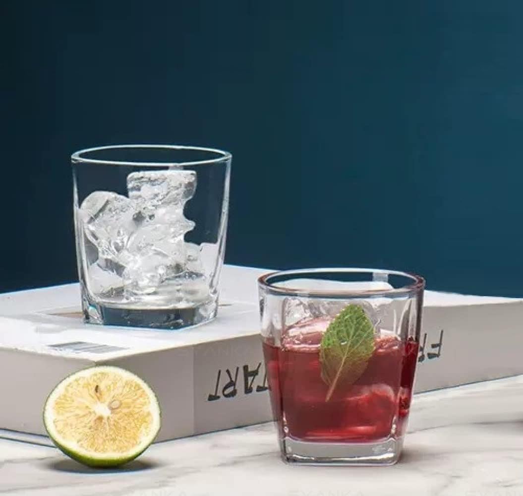 bellemax 250Ml Juice and Water Glass Stylish Crystal Highball Drinking Glasses, Medium Size Tumbler Glasses for Juice, Water, Milk, lassi, Cocktails and Sharbat (Set of 6) 1