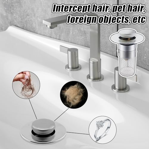 Colador para desagüe de fregadero con filtro de acero inoxidable desmontable miniatura 3