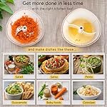 Brieftons Express Manual Food Chopper: 6.8-Cup, Hand Chopper Vegetable Cutter to Chop Veggies, Fruits, Herbs, Garlic Onion Chopper for Salsa, Salad, Pesto, Hummus, Guacamole, Coleslaw, Indian Cooking - Image 2