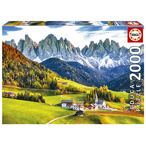 Educa - Puzzle de 2000 Piezas para Adultos | Otoño en Las Dolomitas. Incluye Pegamento Fix Puzzle. A Partir de 14 años (19566)