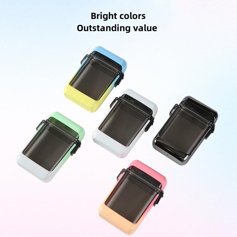 Portable Rectangular Plastic Cigarette case - can Hold 20 Cigarettes, Moisture-Proof and Pressure Resistant, with Lock Switch(85mm King Size) (Black)