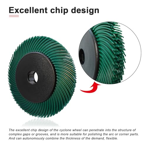 Image of Radial Bristle Brush, 6 in x 1 /2 in x 1 in, 50#, 1SET,Ten Single Piece with Adapter