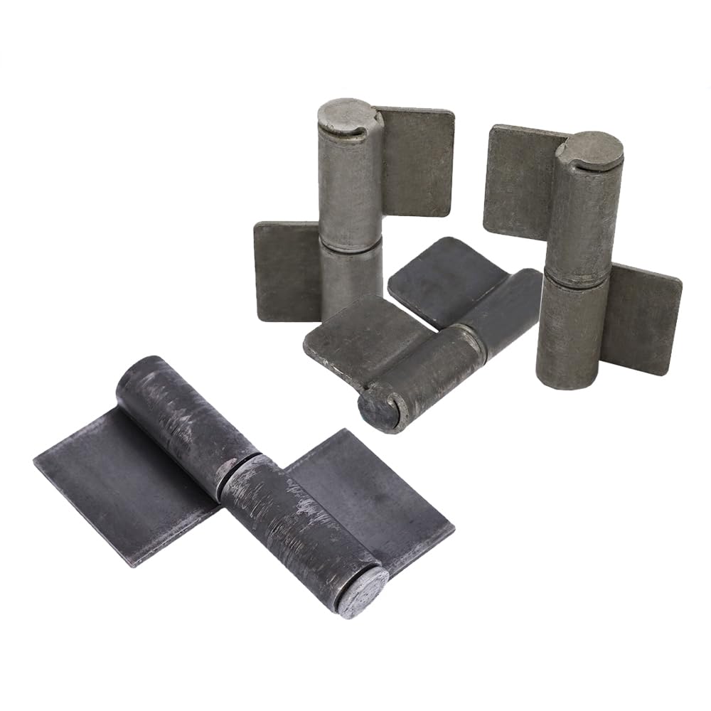 4 PCS Weldable Lift Off Hinges, 45 x 82mm Heavy Duty Weld On Flag Hinge Detachable Door Hinge for Trailer Ramp Gate Door, 2.1mm Thickness (12#)