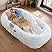 BKNROIHB Cozy Washable Faux Fur Human Dog Bed for People and Pets
