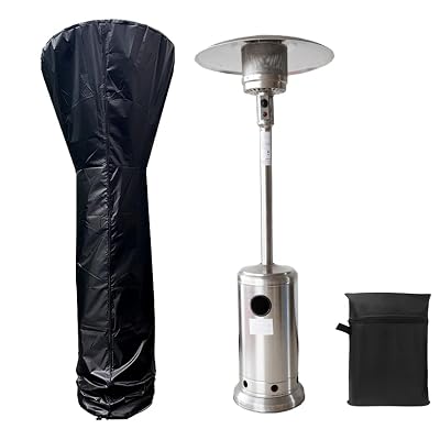 Patio Heater Covers, Waterproof Heavy Duty Storage Bag 600D Outdoor Heater Cover with Zipper,Black (89"H x 33"D x 19"B)