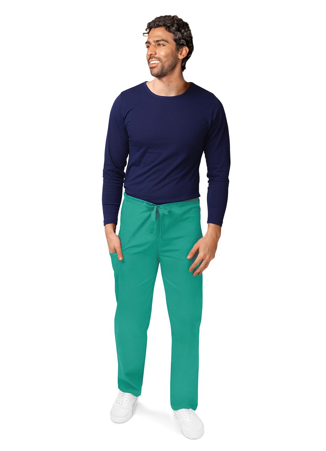 Adar Uniformes médicos Unisex - Pantalón médico con Cordones y Pierna Ajustada