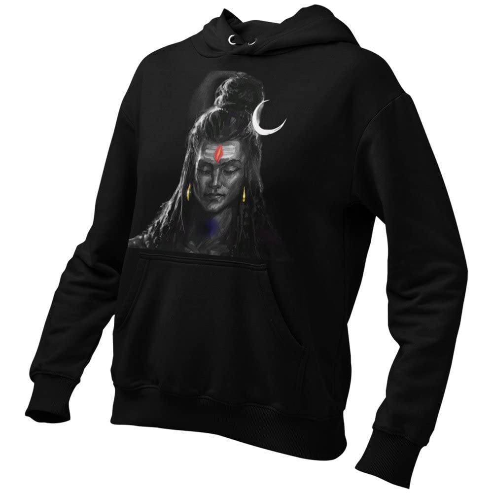 equallife 100% Cotton 300 GSM Full Sleeves Printed Hoodie-God - Shiva - 5 - Meditating Mahadev Design-by ZingerTees-Men-EL9410028-picture-13