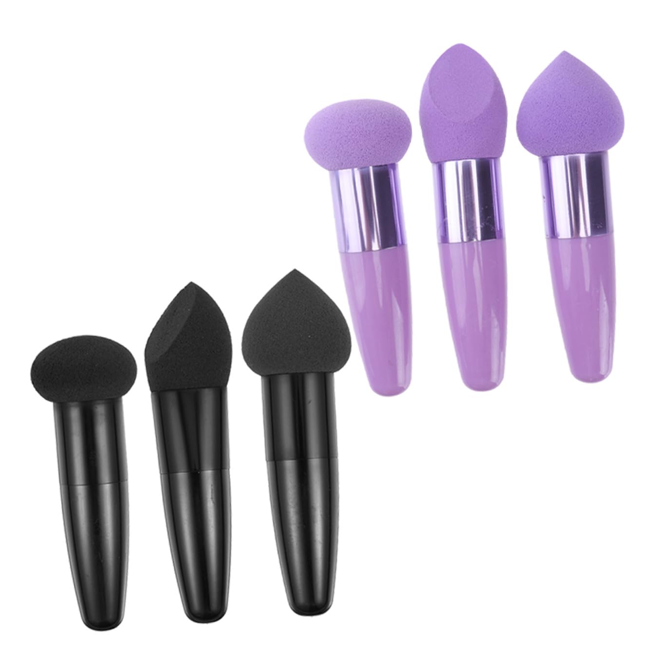 VILLCASE 6 Stück Make Up Puff Stifte aus Latex Formstabil und Elastisch Tragbare Kosmetikstifte für Damen Inklusive Make Up Schwämme Geeignet für Trockene und Nasse Anwendung für Reisen