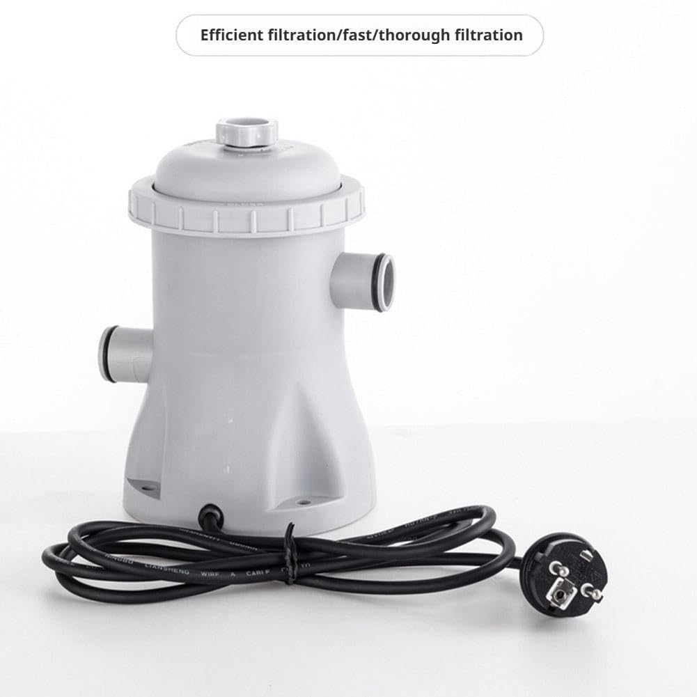 Pompa filtro per piscina, 330 GPH tasso di pompa per piscina, pompa filtro a cartuccia per piscine a terra, pompa filtro per piscina, sistema di pompaggio per piscina pulitore di circolazione