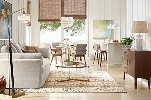 360 Lighting Helene Country Cottage Table Lamp Ceramic Rustic 26" High Cream White Glaze Tan Linen Tapered Drum Shade Decor for Living Room Bedroom House Bedside Home (Color May Vary) - Image 7