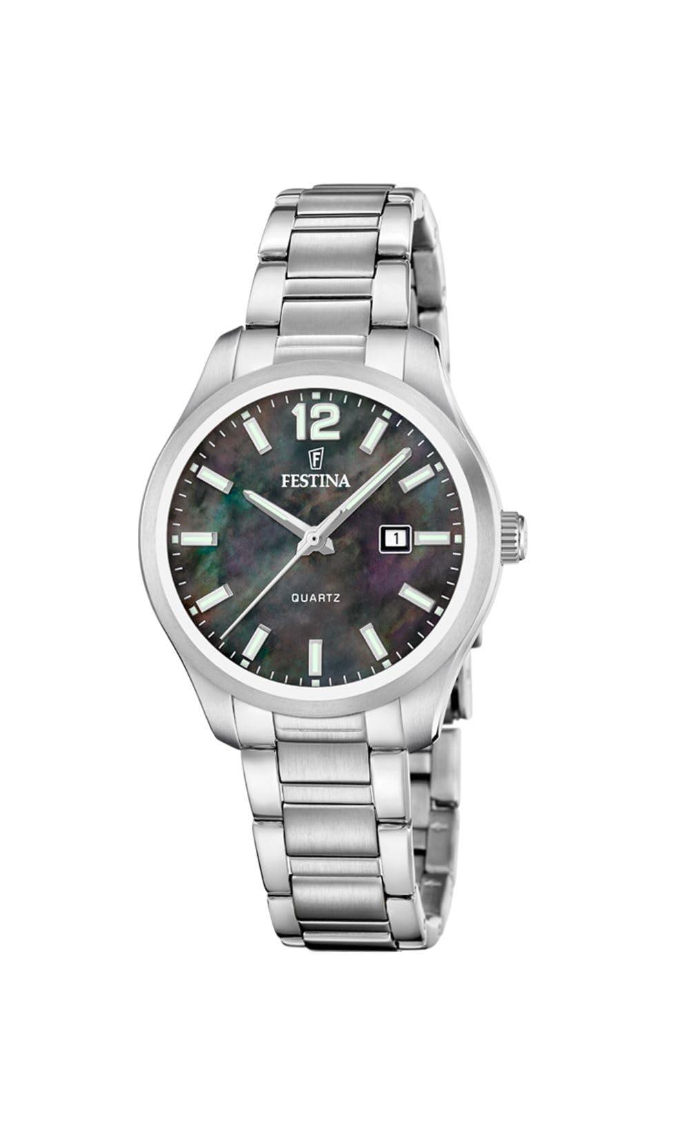 Festina Orologio Donna Analogico in Acciaio Inossidabile 316l Argentato | Movimento al Quarzo, Vetro Minerale ad Alta Resistenza, Impermeabile 5 ATM, Calendario F20737/7