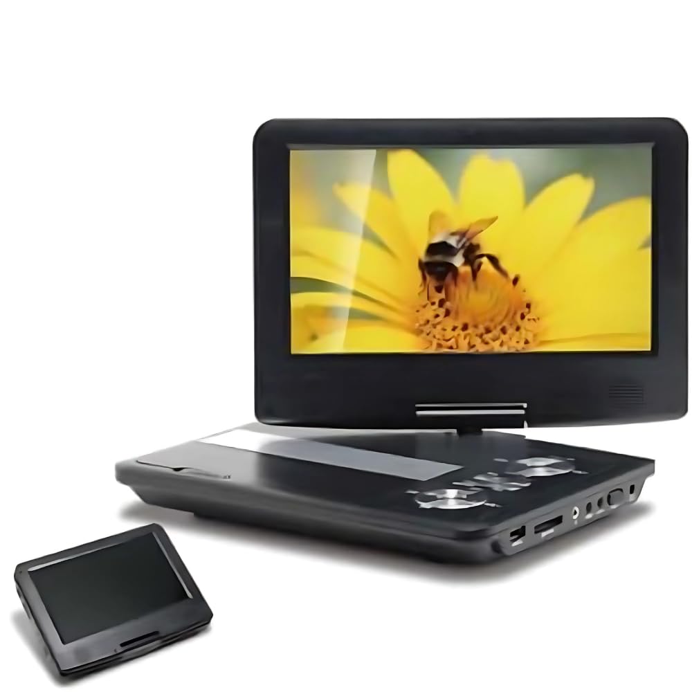 ポータブルDVDプレーヤー 9インチ ワンセグ AKART PDV-900Rec ポータブルDVDプレーヤー 9型 ワイド バッテリー内蔵 180度回転