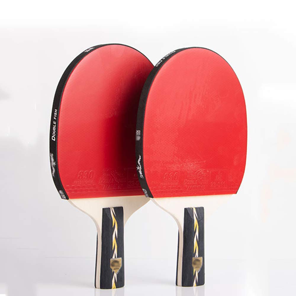 Tuta da Ping Pong, 7 Strati di Legno, Racchetta Sportiva da Ping Pong, per Principianti, Bambini/Racchetta Doppia/Manico Corto