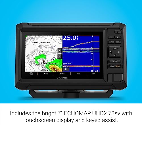 Image of Garmin ECHOMAP UHD2 73sv Ice Fishing Bundle with Garmin Navionics+ Maps for U.S. Inland