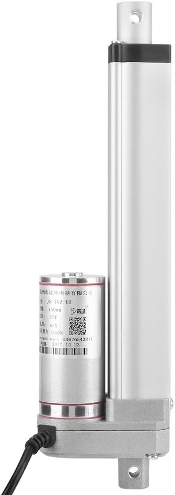 Hilitand Linear Actuator,19.6'' DC 12V Electric Linear Actuator 1500N 500mm Stroke Electric Motor+ Mounting Brackets(150mm)