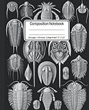  Composition Notebook: Vintage Illustration, fossil Trilobites (Aspidonia) by Ernst Haeckel, Kunstformen der Natur, 1904  College Ruled  200 Pages  7.5\" x 9.25\"