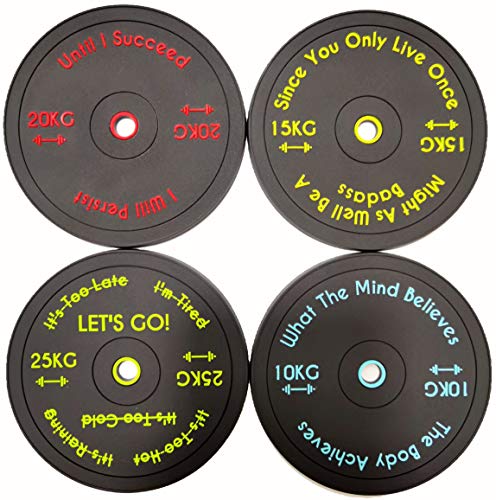 Inspirational Style Weight Plate Coasters (Pack Of 4) - Non Slip Drink Coasters - Best For Fitness, Gym, Weightlifting, Sportsman, Athlete #TOP25