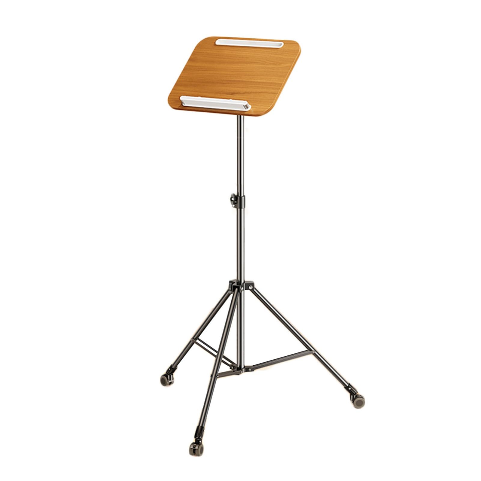 Stojak Do Czytania Z Kółkami, Stojak Na Książki 2 W 1, Mobilne Podium, Regulacja Wysokości 82-145 Cm, Obrót O 180°, Do Domu, Biura, Szkoły