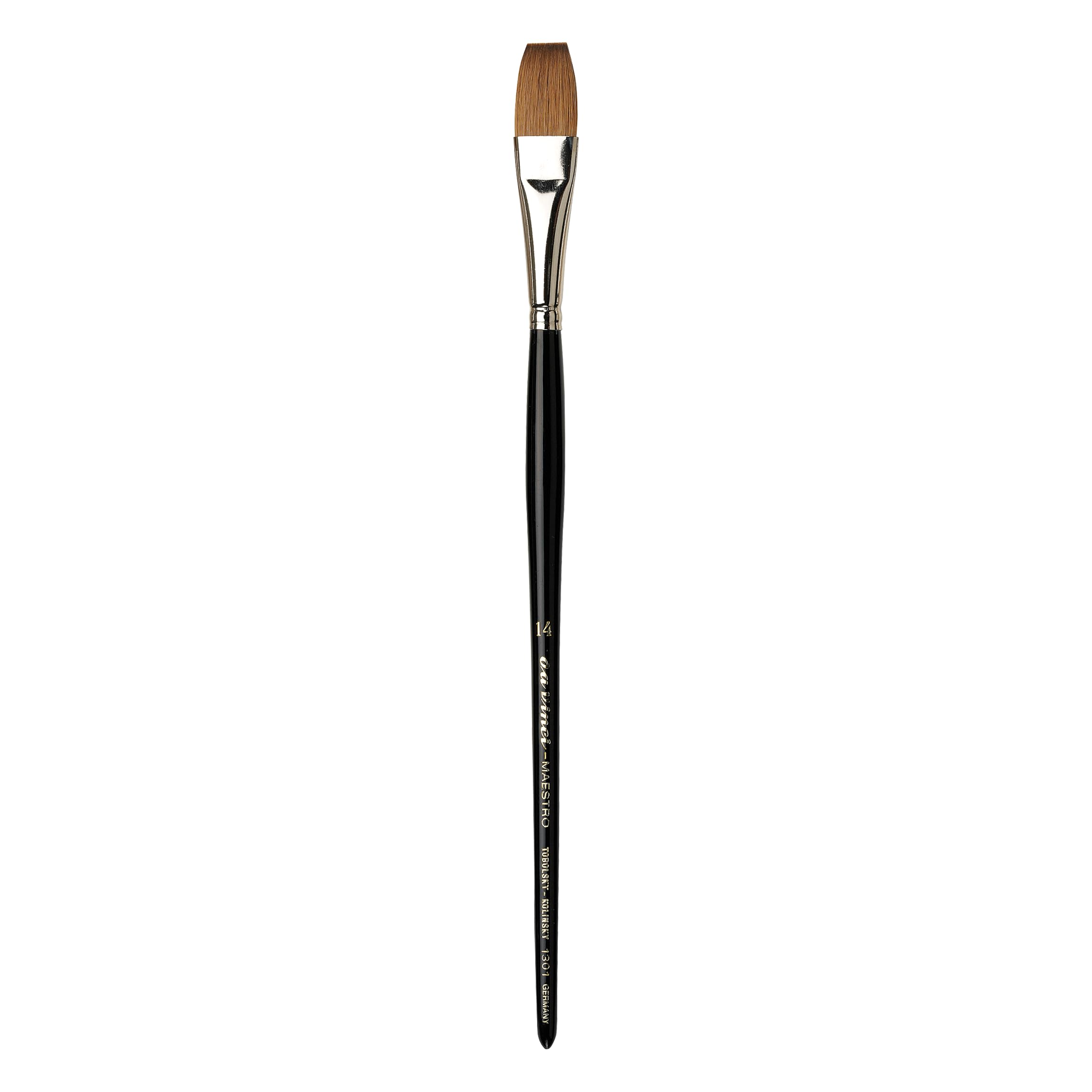 da Vinci Watercolor Series 1301 Maestro Paint Brush, Flat Kolinsky Red Sable, Size 14