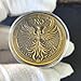 CYOUNG Golden Decision-Making Coin - Elegant Yes/No Challenge Coin with Lotus and Phoenix Design