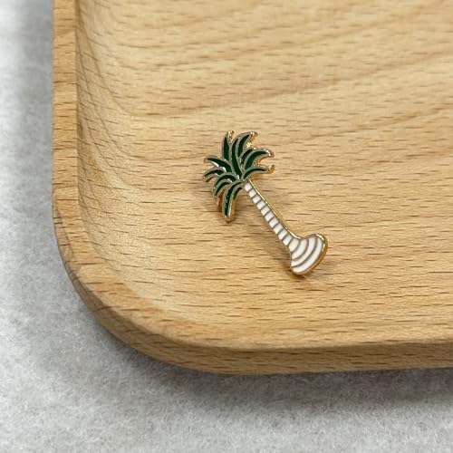 Coconut Tree Brooch Artist Shiny Jewelry Art Student Graduation Souvenir Brooch Drip Oil Painted Enamel Pin Suitable for Hat Jacket Canvas Bag4