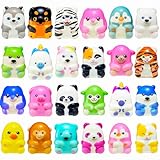24 Pieces Animal Squishy Toys, Slow Rising Squishy Stress Relief Toys, Soft Cute Squishies Toys for Kids, Party Favors, Birthday Gift, Goody Bags Suffers, Classroom Rewards, Carnival Prizes