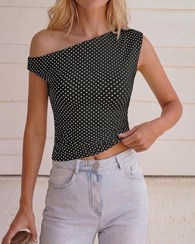 Image of NOLLSOM Spring Tops for Women Trendy Off The Shoulder Top Going Out T Shirts Casual Floral Blouses Summer Outfits 2026
