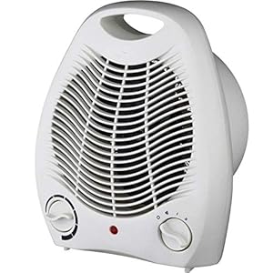 LEELLY Thermo-ventilatorkachel, 2000 W, elektrische verwarming, draagbare ventilatorkachel, mini-ventilatorkachel met drie snelheden voor binnenkantoor, 4-voudige bescherming