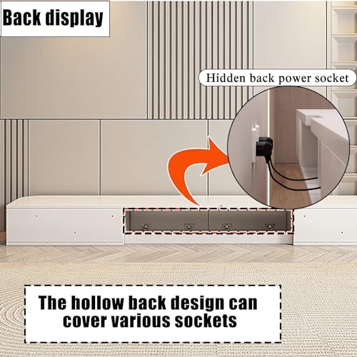Rangement sous TV flottant de 140 cm pour optimiser les petits salons