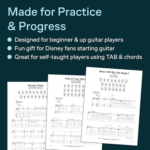 Contemporary Disney - Easy Guitar Songbook with Tab | 30 Popular Songs for Beginners | Includes Let It Go A Whole New World Can You Feel the Love Tonight Under the Sea and More - Thumbnail 5