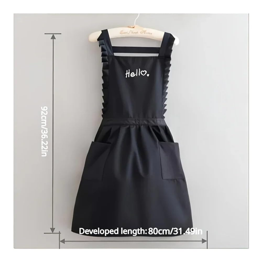 Grembiule stile principessa, grembiule impermeabile floreale per ristorante, barista, uniforme da lavoro, adatto per ristoranti, hotel, giardinaggio