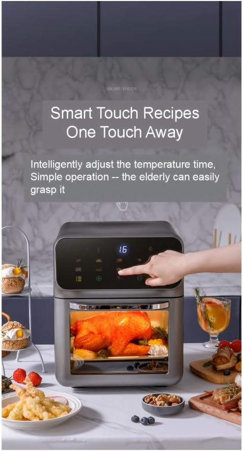 Miniatura 3 de Simple Deluxe - Freidora de aire digital, 10 cuartos de galón, 12 funciones preestablecidas, 1700 W, gris