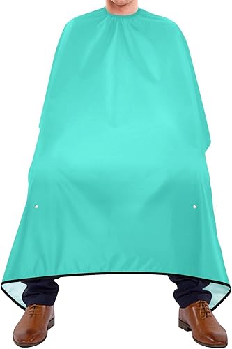 Miniatura 2 de Peacock Blue Barber Cape and Apron, Polyester Hair Cutting Cape, Hair Dye Cape Women