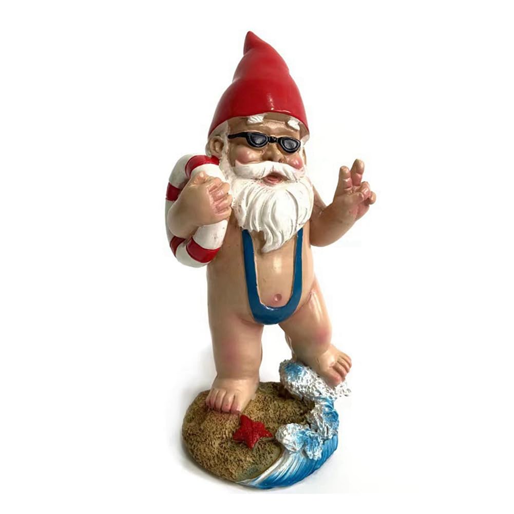 CTRLZS Garden Gnome Statue Lawn Decoration Outdoor Gnome Statue Fun Cute Garden Sculpture Dwarf Decoration
