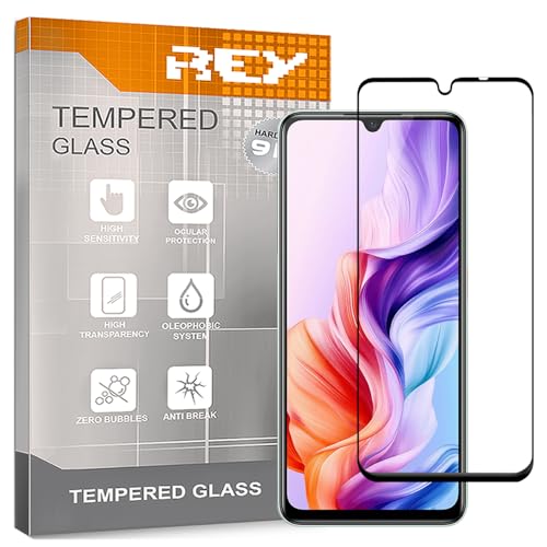 REY [Lot de 2] Verre Trempé 3D pour ZTE Blade V70 Max, Noir, Protecteur d'écran qualité supérieure, Protection Complète, 3D, 4D, 5D