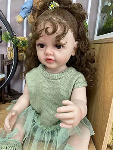 Muñeca Reborn de Silicona 55 cm Cuerpo Completo Niña miniatura 2