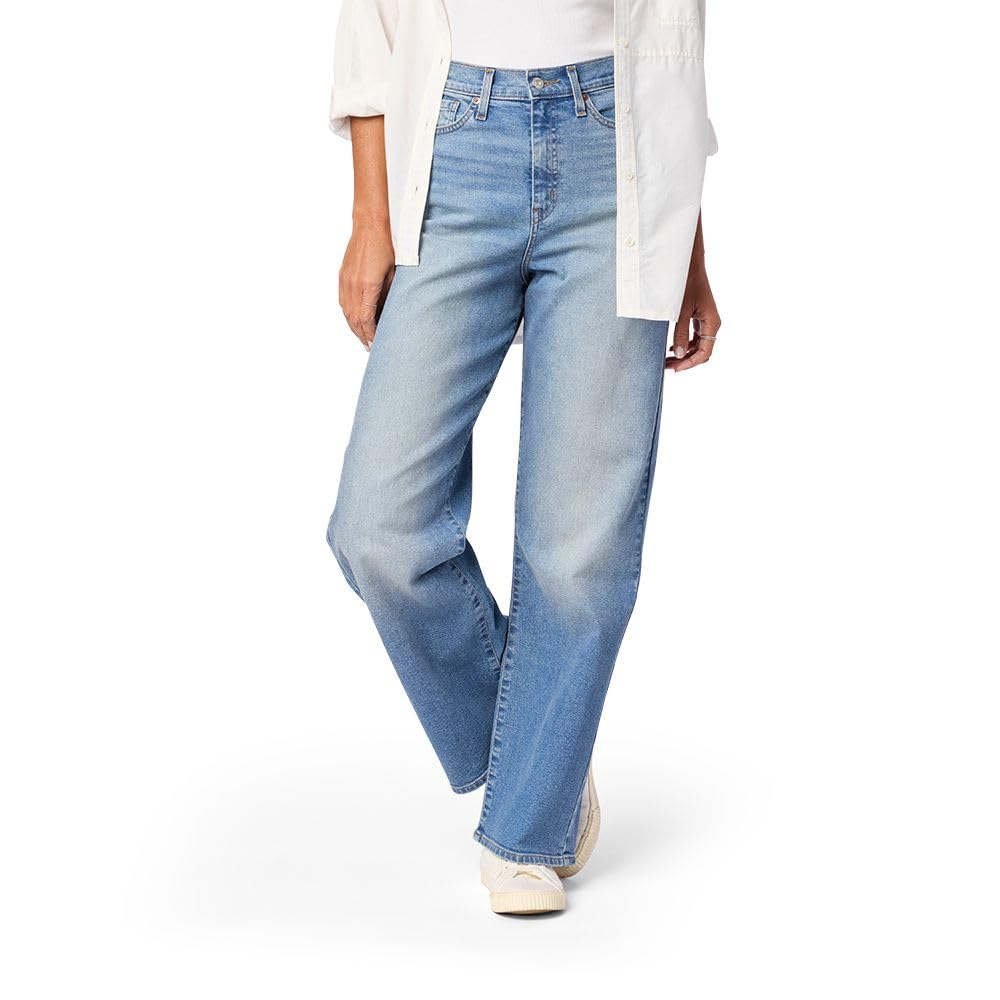Women's Heritage High-Rise Loose Straight Jean Pants Stretch Denim (Also Available in Plus Size)