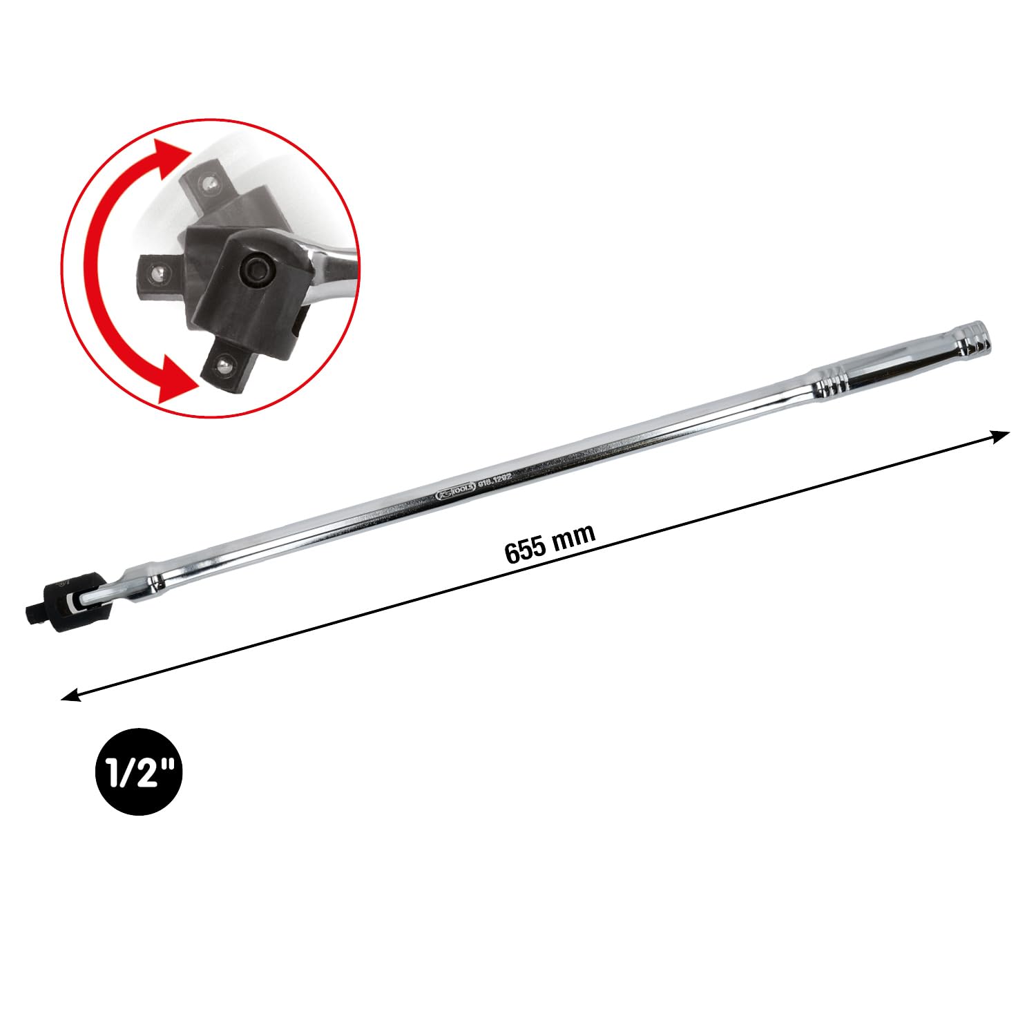 918.1292 | KS Tools 1/2" CHROMEplus Gelenk-Steckgriff, 600mm - LKW Ersatzteile Beim Experten Bestellen | , 34,56