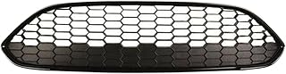 Rejilla central de parachoques delantero de coche, rejilla superior de malla de panal, color negro brillante, rejillas de carreras for Ford Fiesta Zetec-S 2013-2017(Black-Central Grille)