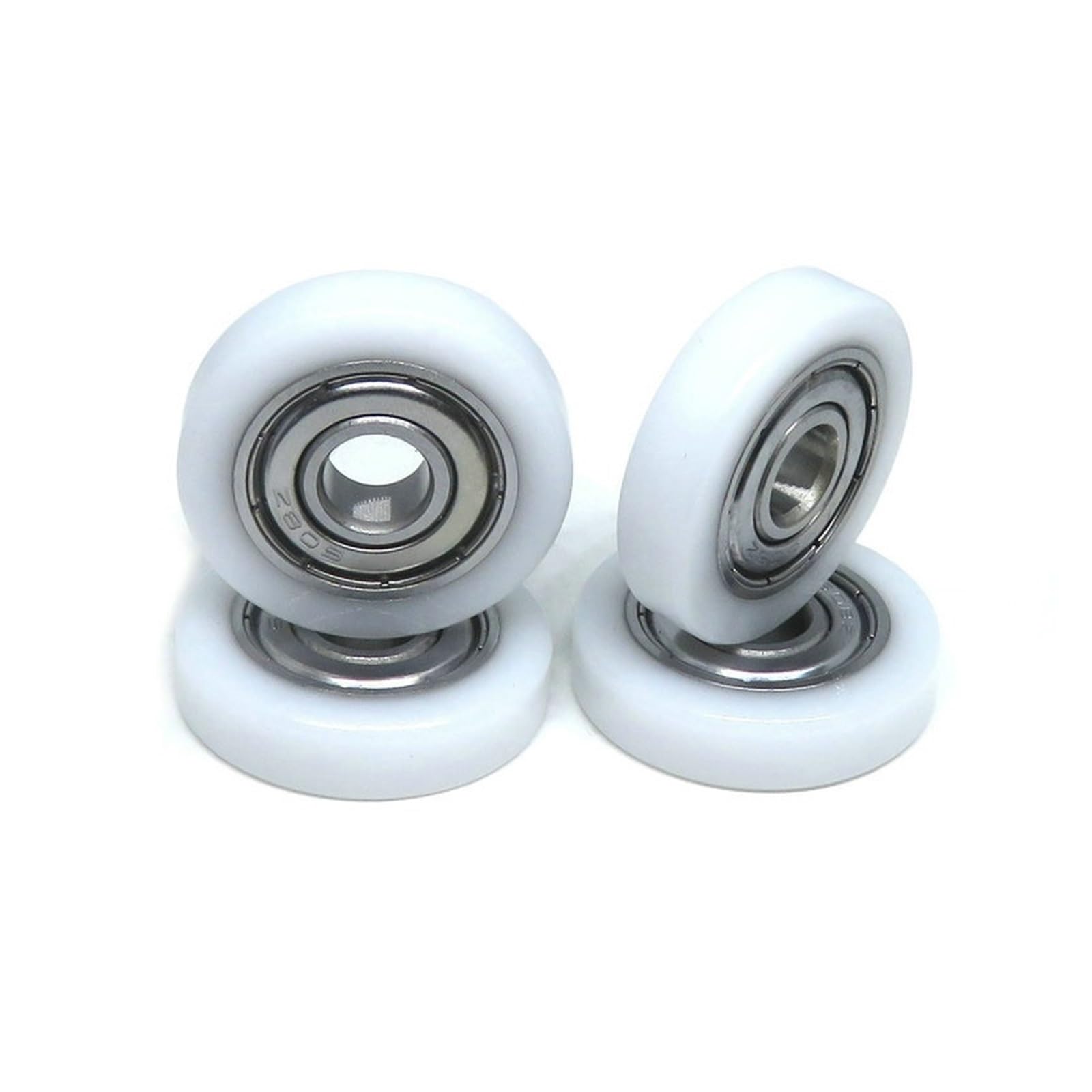 4pcs 8x28x10 Coated Roller Guide Wheel BS60828-10 Flat POM Pressure Wheel 8 * 28 * 10mm(BS60828-10 8x28x10)