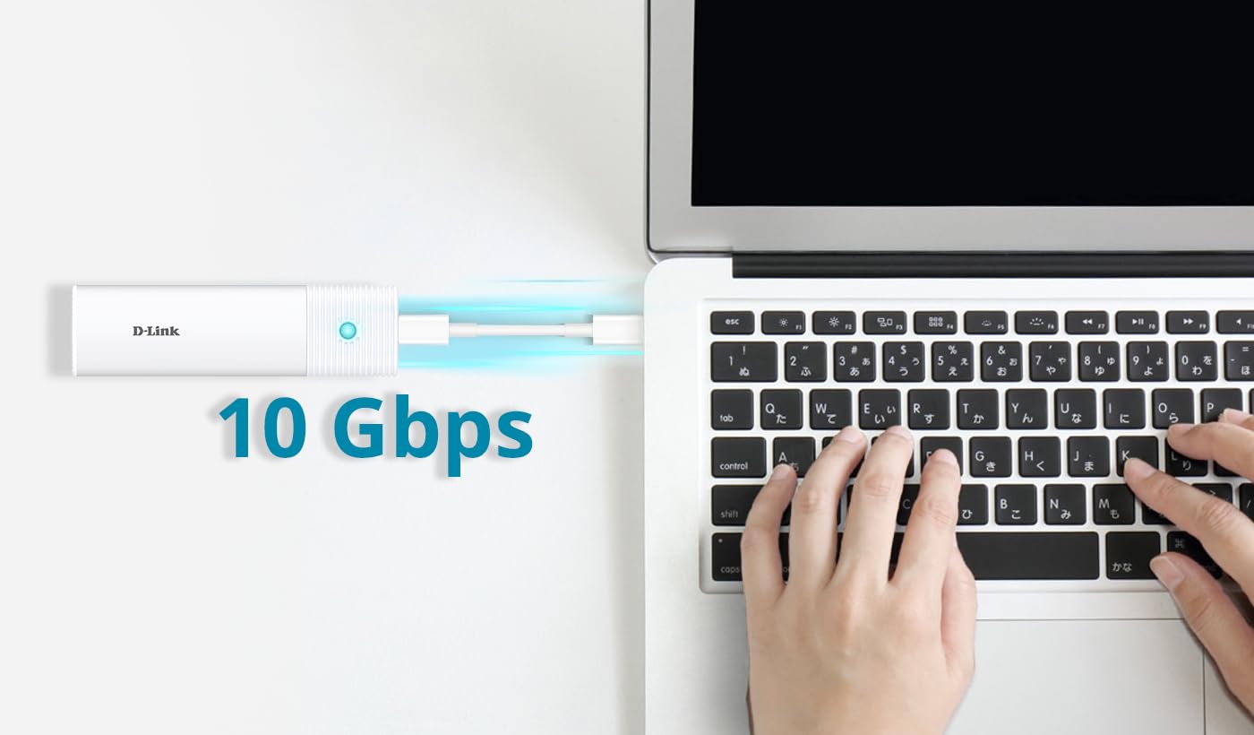 D-Link DSP-111 Case USB-C per SSD M.2 NVMe/NGFF, 10Gbps USB 3.2 Gen 2, installazione senza attrezzi, M/B+M Key, supporta 2230/2242/2260/2280, alluminio, fino a 4TB – Windows/macOS/Android