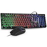 Mafiti ゲーミング キーボード マウス セット USB有線 106キー 日本語配列 19キー防衝突 4段階 ゲーミングマウス 防水 RGBバックライト Windows/VISTA/XLinux/プレステなどのシステムに対応 RK101