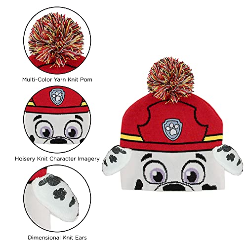 Nickelodeon boys Winter Hat and Mittens Set, Paw Patrol Chase Marshall Toddler Beanie for Ages 2-43